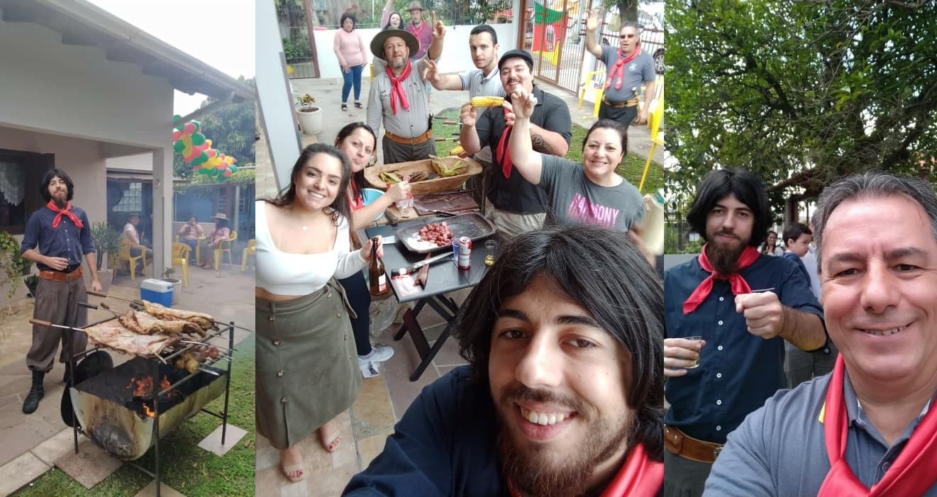 Fotos tiradas no evento familiar de 2022 para celebrar o 20 de setembro